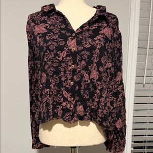 Free people Floral Button-Up Women's Top
